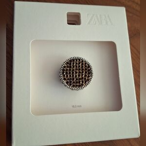 Zara Gold and Black Women's Ring